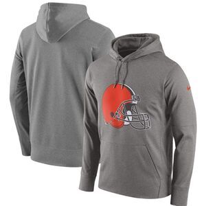 Nike dri- fit Gray Cleveland Browns Performance Circuit Logo Essential Hoodie